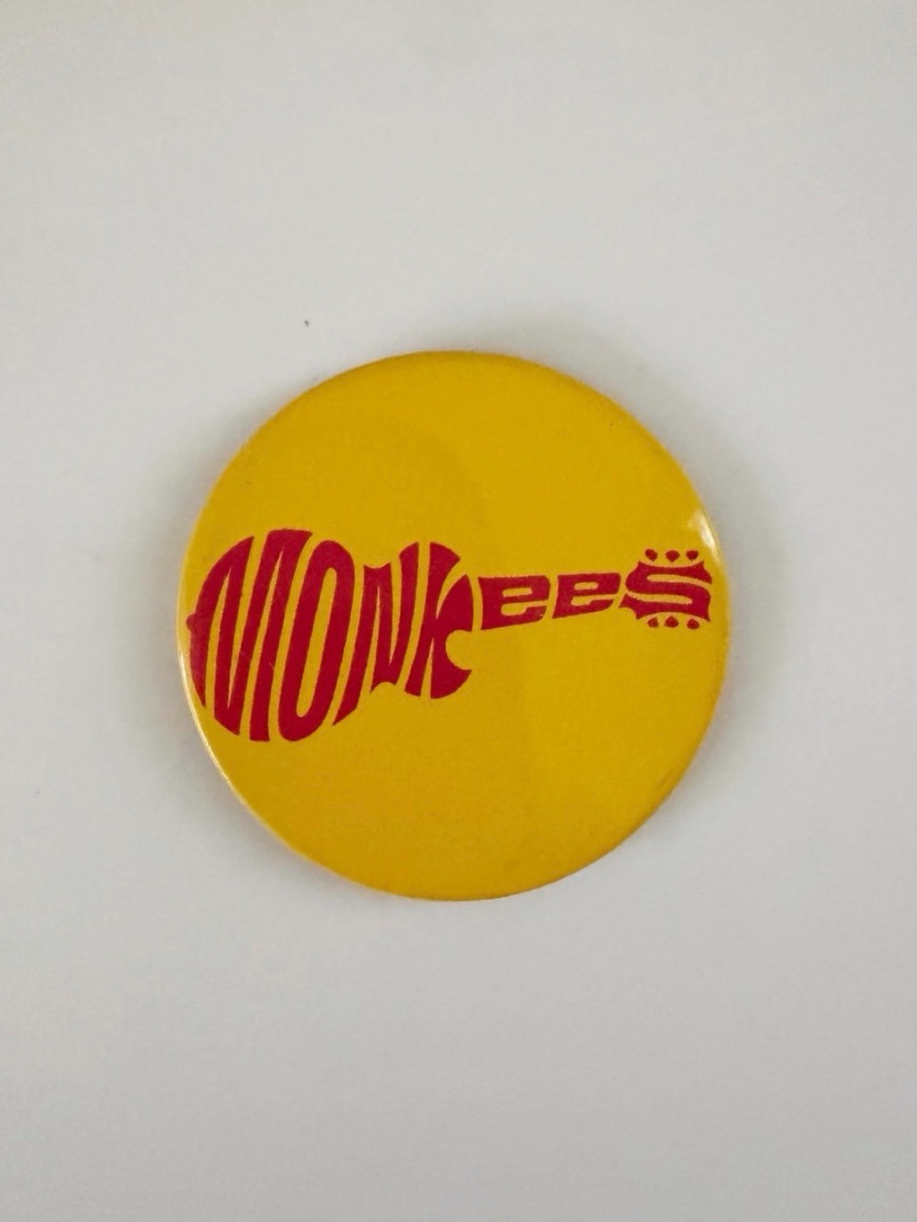 Vintage 1967 Monkees Band Metal Pinback Button Pin